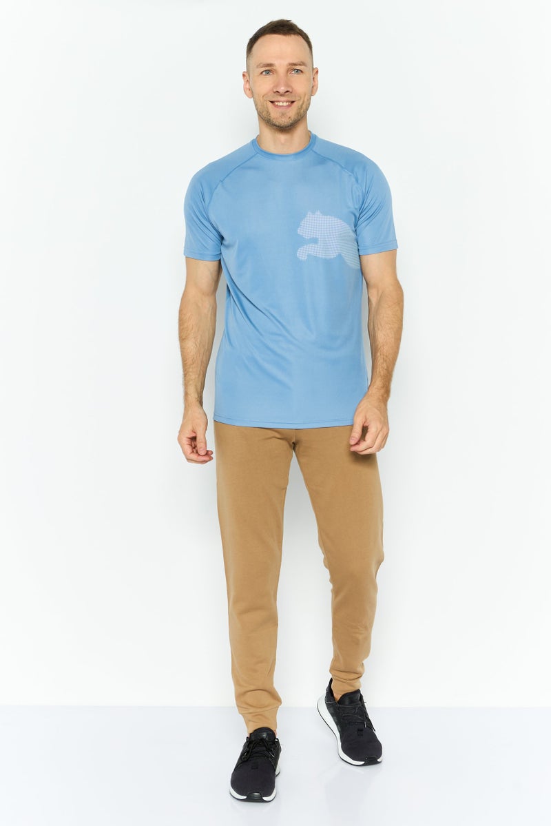 PUMA تي شيرت تدريب قصير الأكمام للرجال، أزرق - Image 4